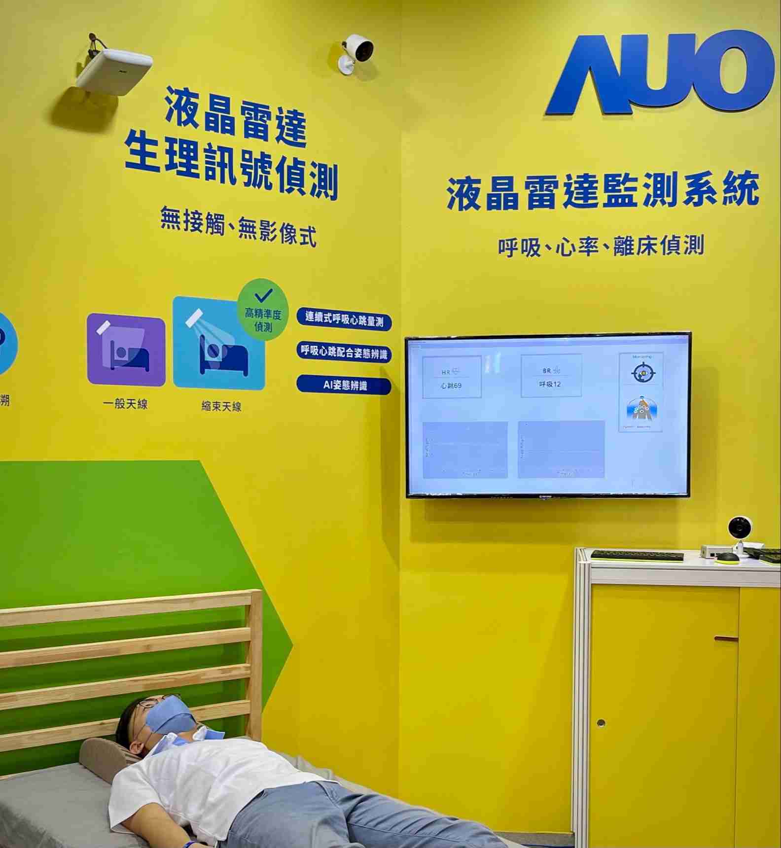 杏悦2颐康「无接触生理监测雷达」，，，，免除传统线路与贴片束缚，，，，精准侦测呼吸、、、、心跳等重要生理讯号